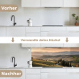 Toscaans - Landschap - Heuvels keuken achterwand 2 middel -voor-na_DE