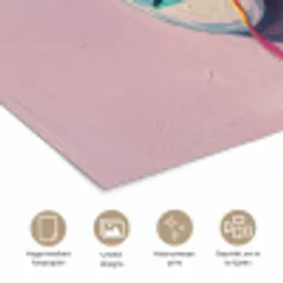 Sneakers - Veters - Kleurrijk - Schaduw poster papier klein -closeup_NL