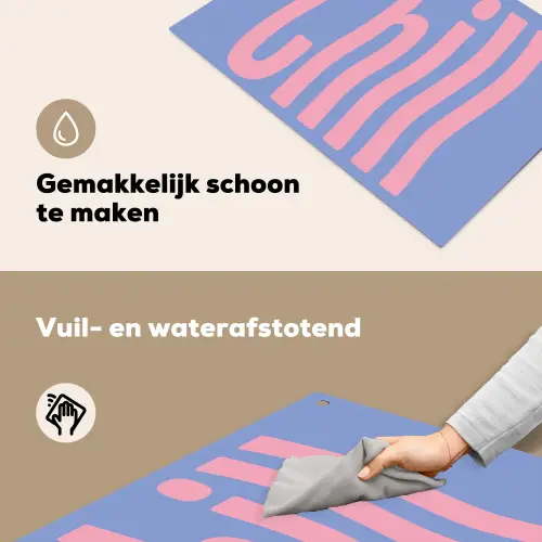 Chill - Roze - Blauw - Golvend Inductie beschemer met haakjes klein -ky-schoon-nl