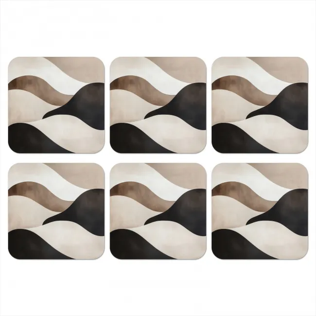 Coaster - Waves - Abstract - Beige