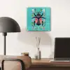 Kever - Bloemmotieven - Turquoise - Bladeren plexiglas 5mm klein -sfeer6
