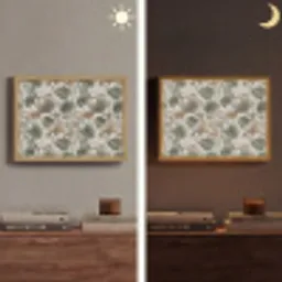 Elegant - Bladeren - Groen Light Box met batterij (Wandlamp) middel 907 -sfeer3