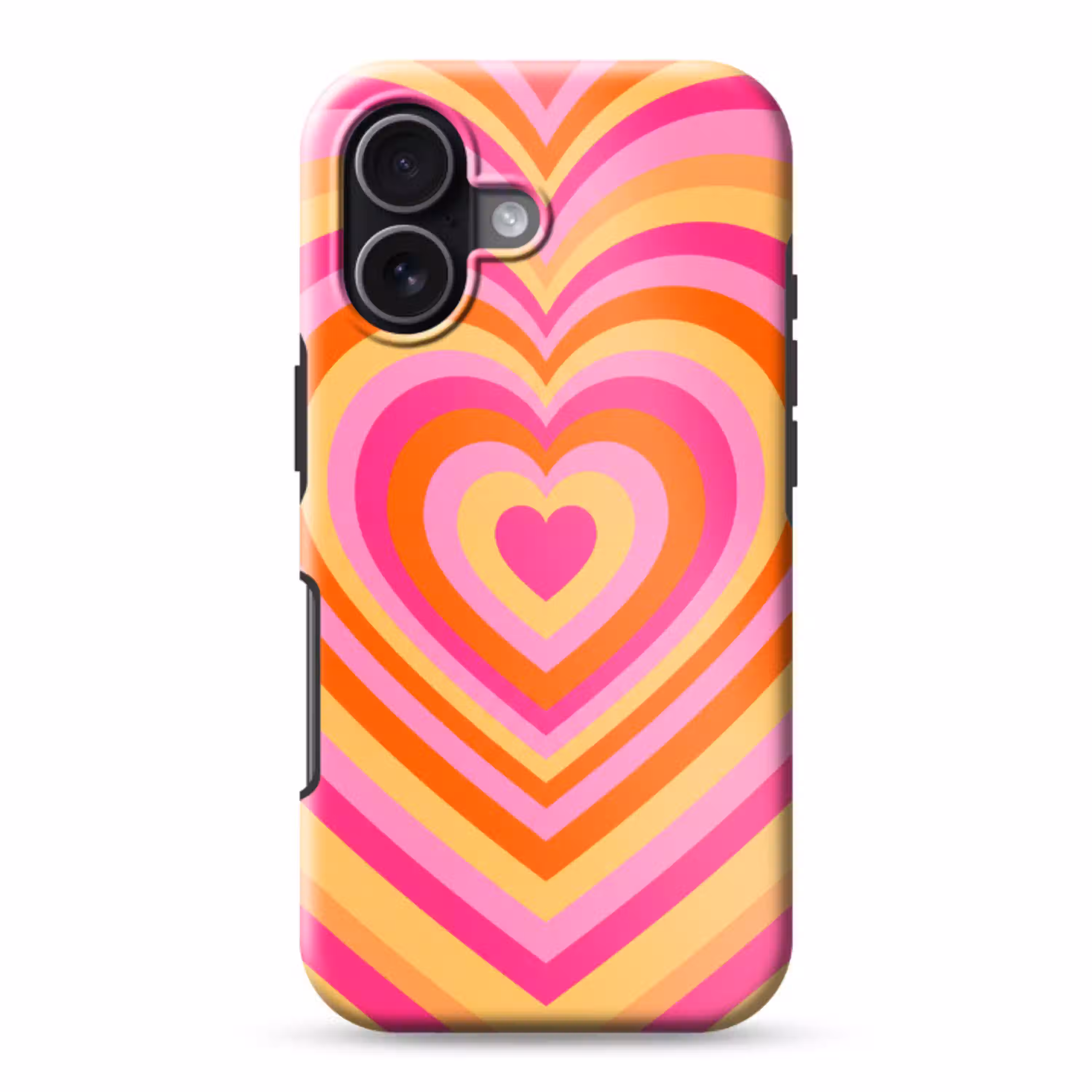 Hart - Concentrisch - Abstract - Liefde - Kleurrijk Toughcase MagSafe Apple iPhone 17 klein -3d