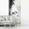 Eenden - Waterlelies - Riet - Zwart fotobehang vinyl groot -woonkamer