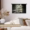 Cheers - Wijn - Zwart - Wit Wandkleed katoen klein -sfeer1