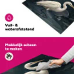 Reiger - Water - Natuur - Modern - Wit Inductie beschermer vinyl 3mm klein -wsfeer6_website