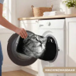 Kat - Dieren - quote - Get naked - Zwart Badmat klein -USP_WasbaarNL