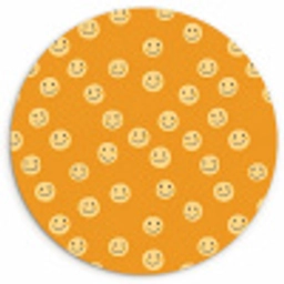 Smileys - Retro - Heel Wandcirkel kunststof plaat 5mm dik klein 188 -3d