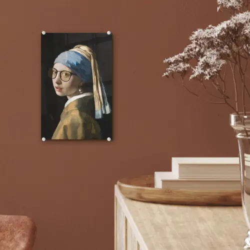 Meisje met de parel - Johannes Vermeer - Bril plexiglas 5mm klein -sfeer5