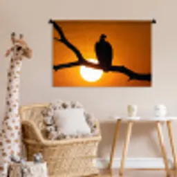 Gier - Tak - Zon - Oranje Wandkleed katoen middel -wsfeer5_kind