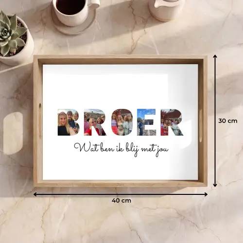 Broer - Lettercollage Dienblad Rechthoek middel -USP_Formaat