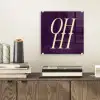 Oh hi - Paars - Minimalistisch plexiglas 5mm klein -sfeer1