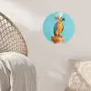 Papegaai - Koksmuts - Grappig - Vogel Wandcirkel behangsticker klein -sfeer4