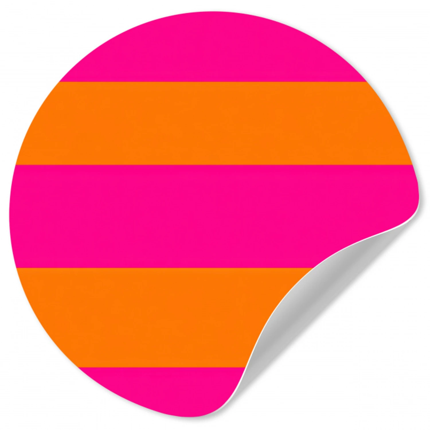 Strepen - Horizontaal - Roze Wandcirkel behangsticker klein 186 -3d
