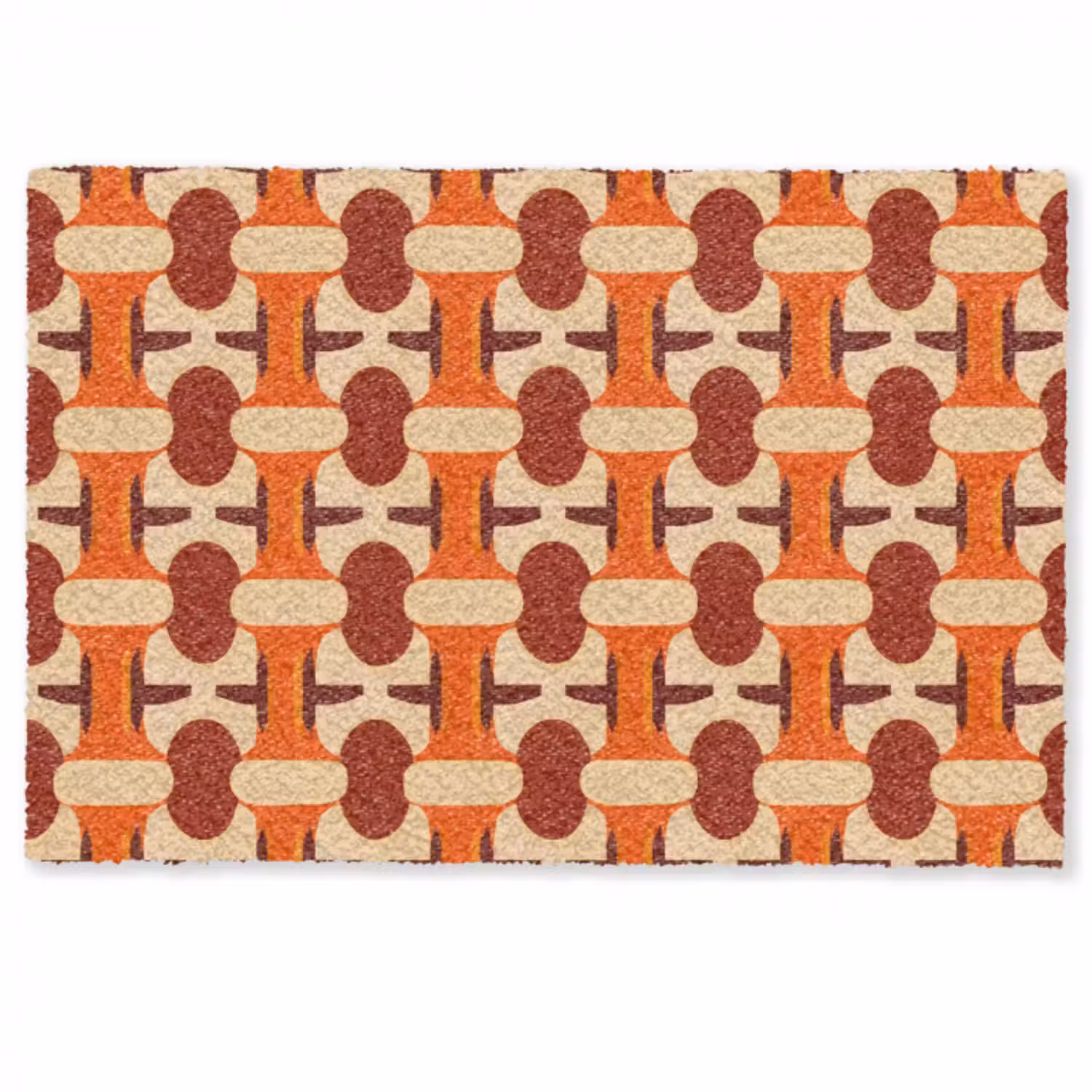 Fußmatte - Geometrisch - Retro - Orange