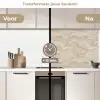 Bogen - Patroon - Beige keuken achterwand 2 middel 871 -voor-na2_NL