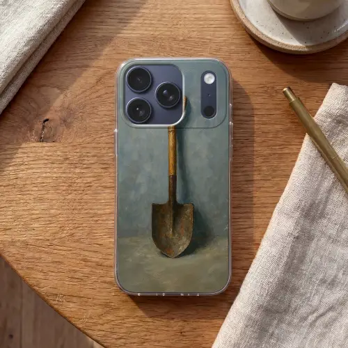 Schep - Gereedschap - Schilderij Telefoonhoesje iPhone 17 Pro klein -sfeer1