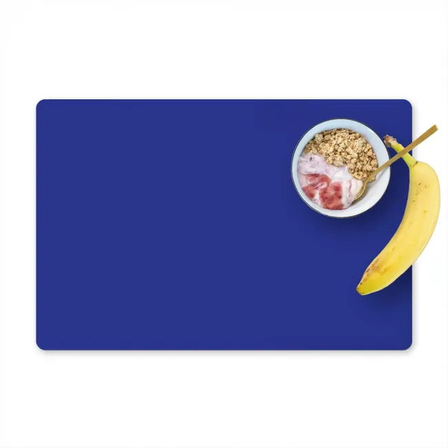 Placemat - 6 stuks - Blauw - Effen kleur - Donkerblauw