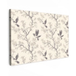 Takken - Vogels - Beige Tuinposter op houten frame 2 cm dik klein 845 -3d