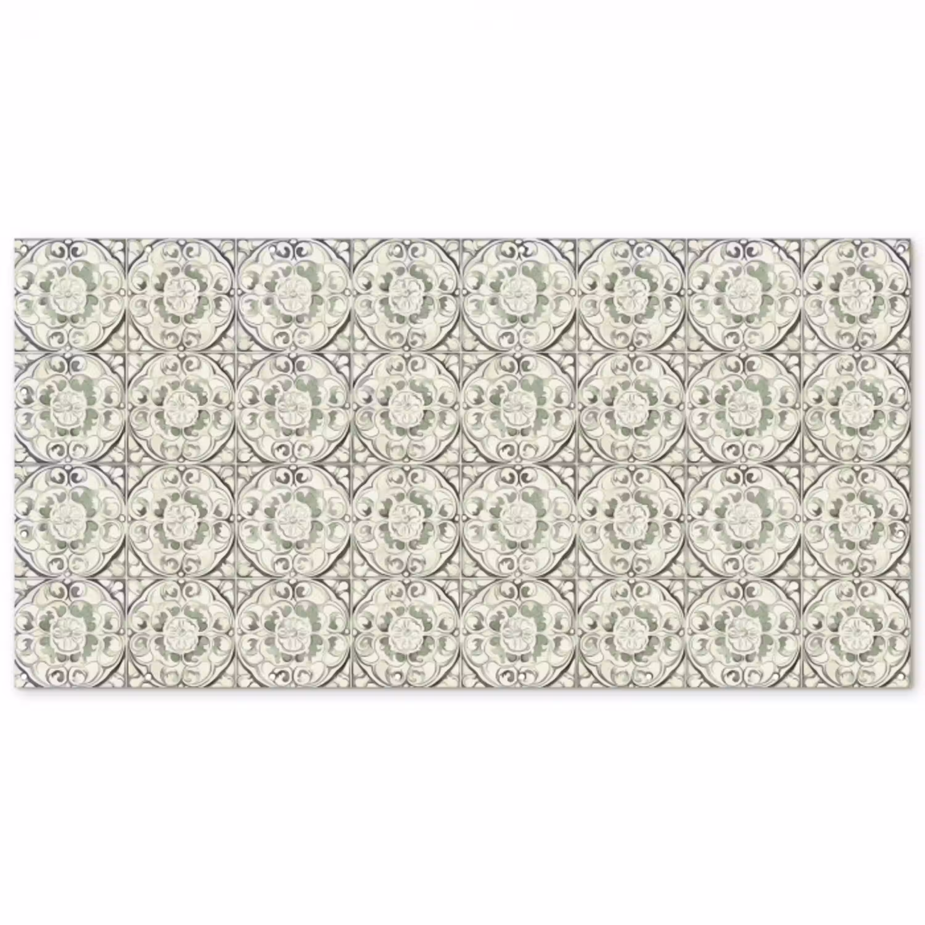 Krulornament - Tegel - Groen Balkonbeschermer Duitsland klein 596 -zz_3d