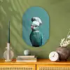Parkiet - Vogel - Koksmuts - Cute Wandcirkel Ovaal Forex klein -sfeer2