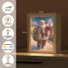 Kerstman - Dorp - Hert - Donker Light Box met kabel (Tafellamp) klein -USP_NL