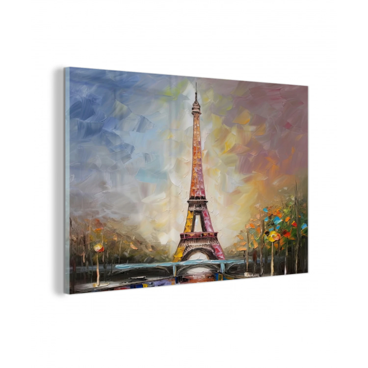 Eiffeltoren - Schilderij - Olieverf - Parijs plexiglas 5mm klein -z3d