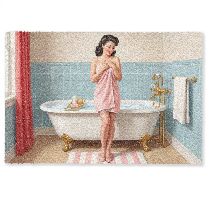 Badkamer - Vrouw - Roze Deurmat klein -zkaufland3d