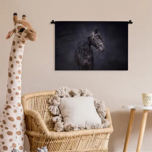 Portret - Paard - Donker Wandkleed katoen klein -wsfeer5_kind