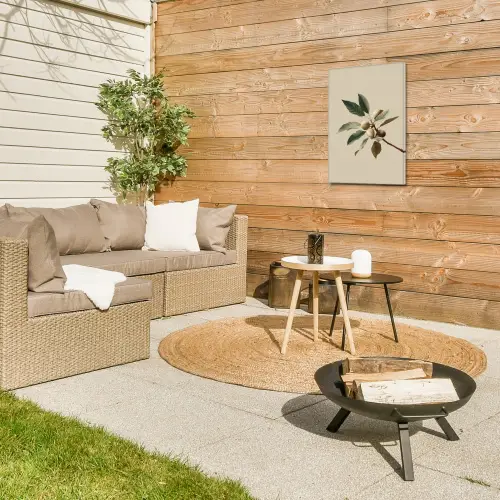 Tak - Groene Bladeren - Vruchten Tuinposter op houten frame 2 cm dik klein -sfeer2