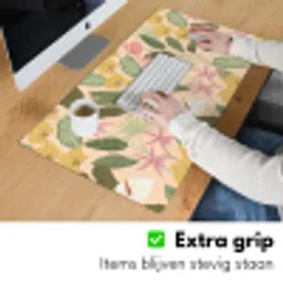 Patroon - Bloemen - Kleurrijk Muismat XXL klein -sfeer3
