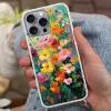 Bloemen explosie - Heldere kleuren - Vrolijk Hoesje iPhone 16 Pro Max met koord klein -sfeer3