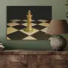 Schaakstuk - Koning - Schaakbord - Geblokt PET vilt klein -sfeer2