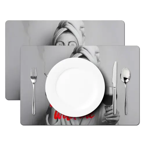 Don't mess with me - Wijn - Vrouw - Sigaret Placemat vinyl groot -zzsfeer2_Kitchenyeah-website