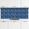 Patroon - Vissenschubben - Blauw keuken achterwand 2 middel 871 -3d