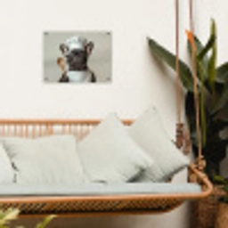 Bril - Hond - Kok tuinposter los doek klein -sfeer7