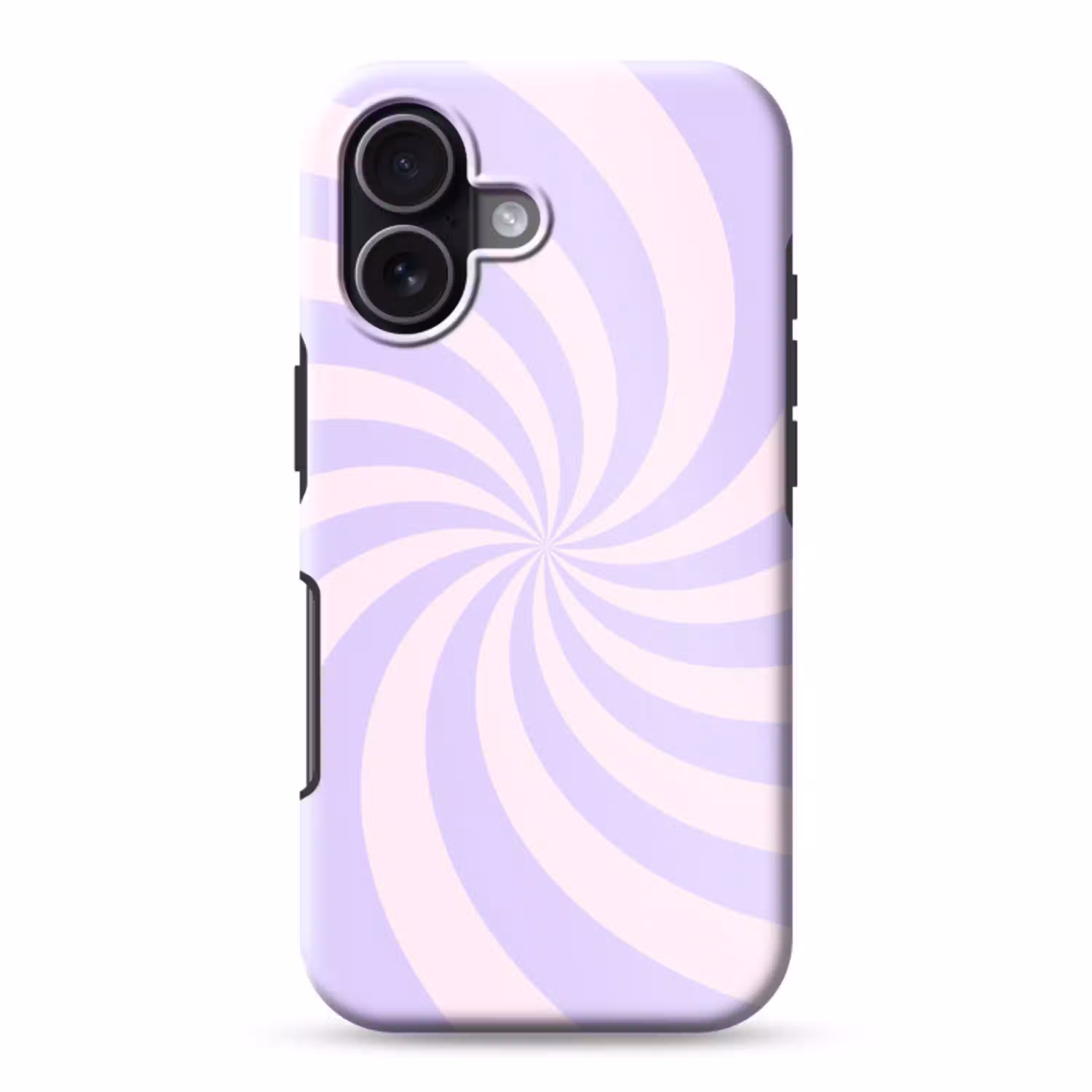 Patroon - Spiraal - Abstract - Modern - Paars-Roze Toughcase MagSafe Apple iPhone 17 klein -3d