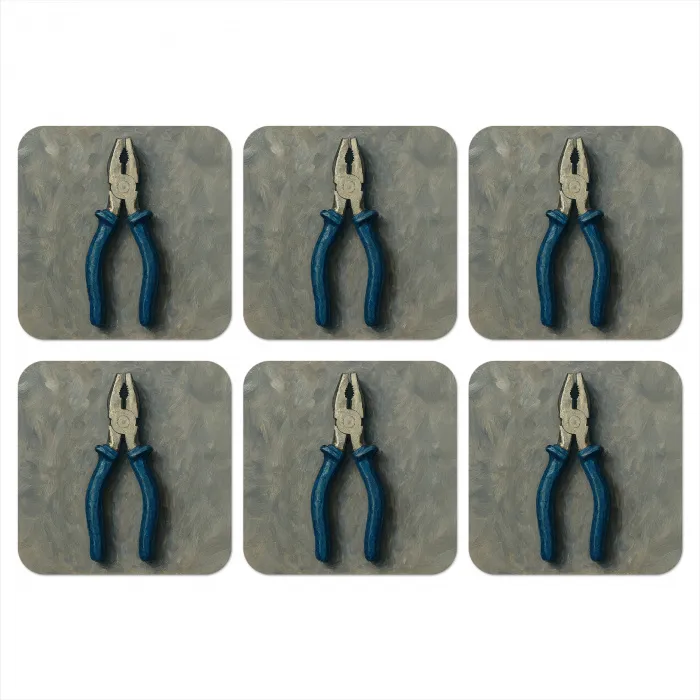 Tang - Schilderij - Textuur - Verf onderzetter kurk middel -3d