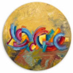 Abstract - Cirkels - Schilderij - Kleurrijk - Dynamisch Wandcirkel kunststof plaat 5mm dik klein -3d