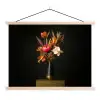 Boeket - Oranje - Gouden - vaas textielposter latten blank klein -3d
