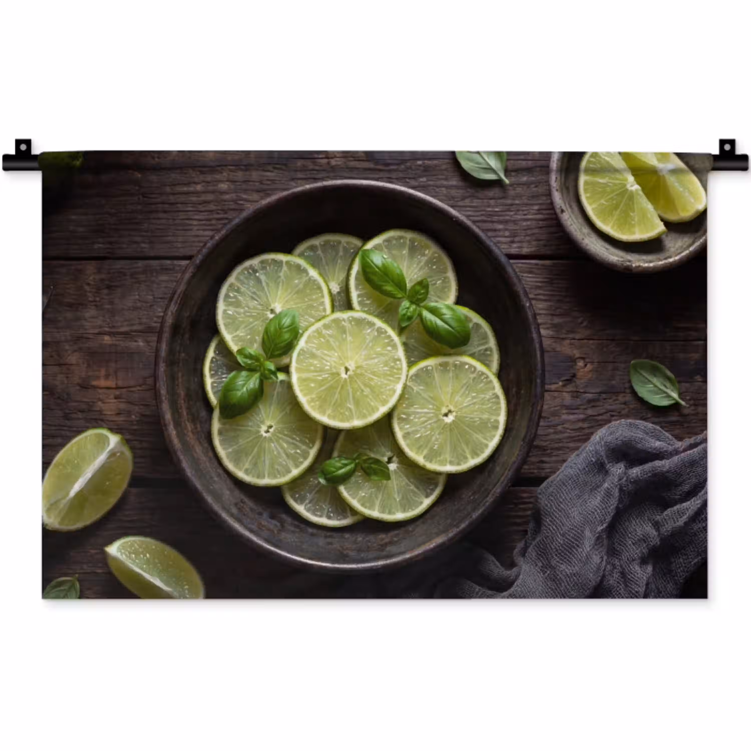 Fruit - Groen - Eten Wandkleed katoen klein -zz3d