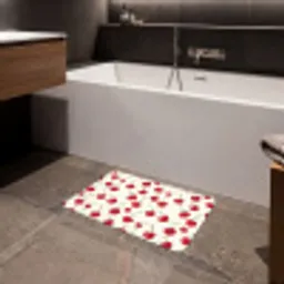 Kersen - Minimalistisch - Rood Badmat klein 997 -sfeer3