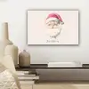 Kerstman - Kerst - Quote - Beige canvas 2cm klein -sfeer6