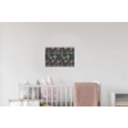 Botanisch - Patroon - Blauw Muursticker klein 286 -kinderkamer