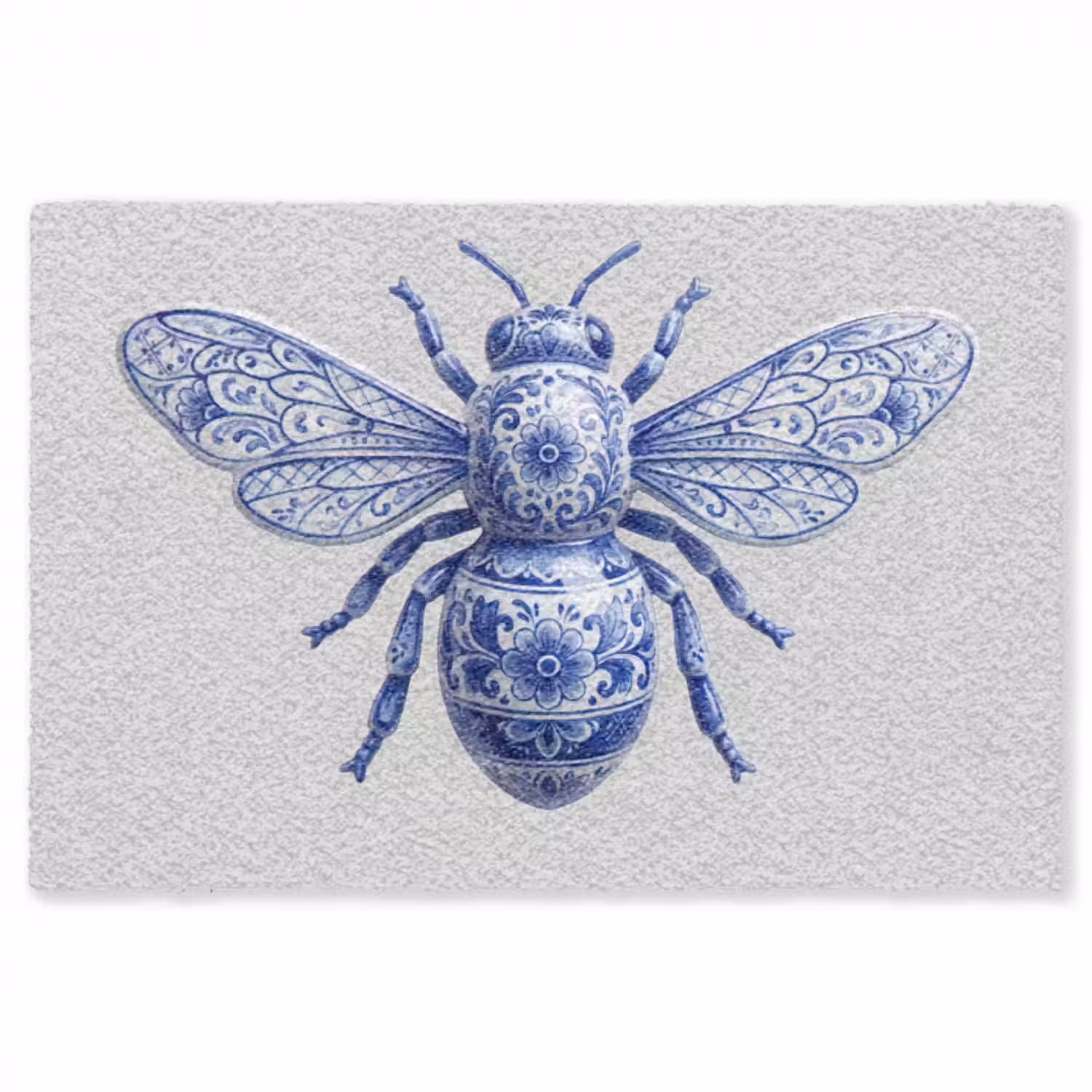 Teppich - Biene - Modern - Delft - Blau