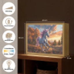 Eenhoorn - Sprookjes dier - Natuur - Meisjes Light Box met batterij (Wandlamp kind) middel -USP_websiteoverzichtDE