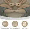Kerstgnome - Konijntjes - Kleurrijk Akoestische PET Vilt - Rond klein -closeup_NL