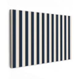 Verticale strepen - Blauw - Crème canvas 2cm klein 34 -z3d