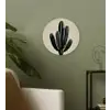 Cactus - Subtiel - Groen Wandcirkel kunststof plaat 5mm dik klein -sfeer3