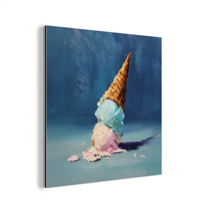 Ijshoorn - Bolletjes - Smelt - Roze aluminium wit klein -3d
